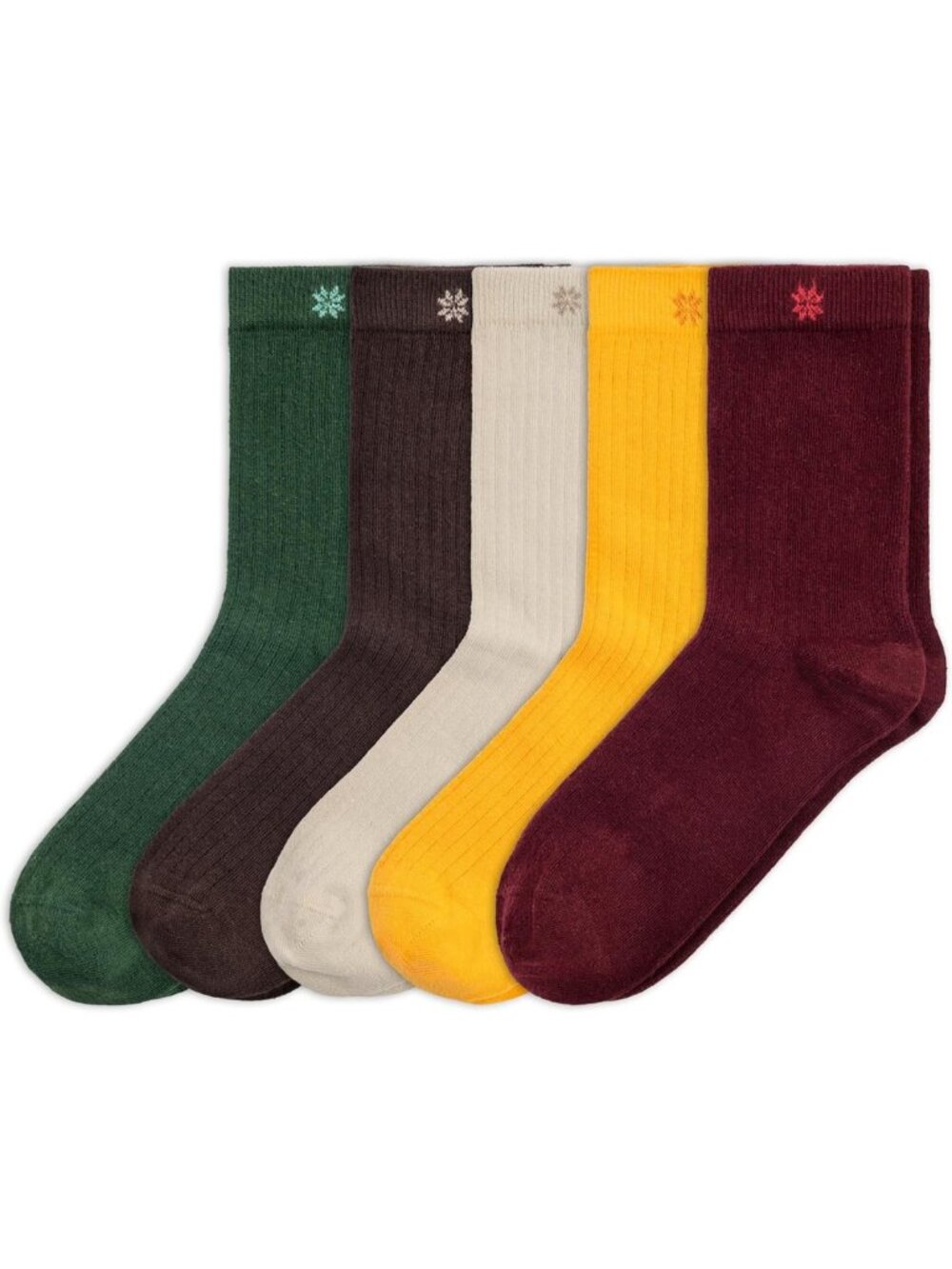 NORDIC Socks Merino Wool Dress Socks, 5 Pairs, Crew, Unisex
